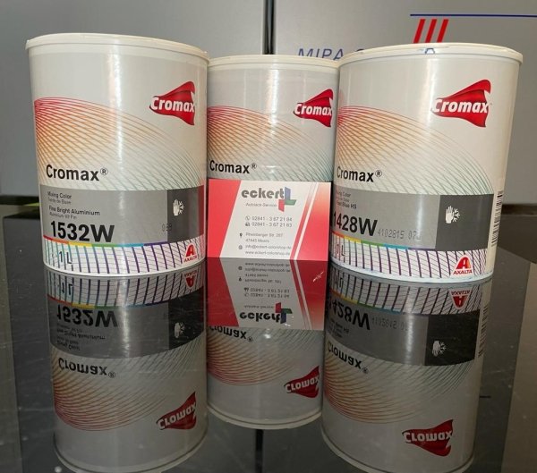 Cromax Wasserbasislack 1428W - 1Ltr. (75,00 EUR / 1 Ltr. Grundpreis)